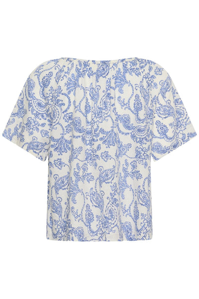 BenthaPW Blouse Blue Dot Paisley Print - 30495 - 30310534 Thumbnail