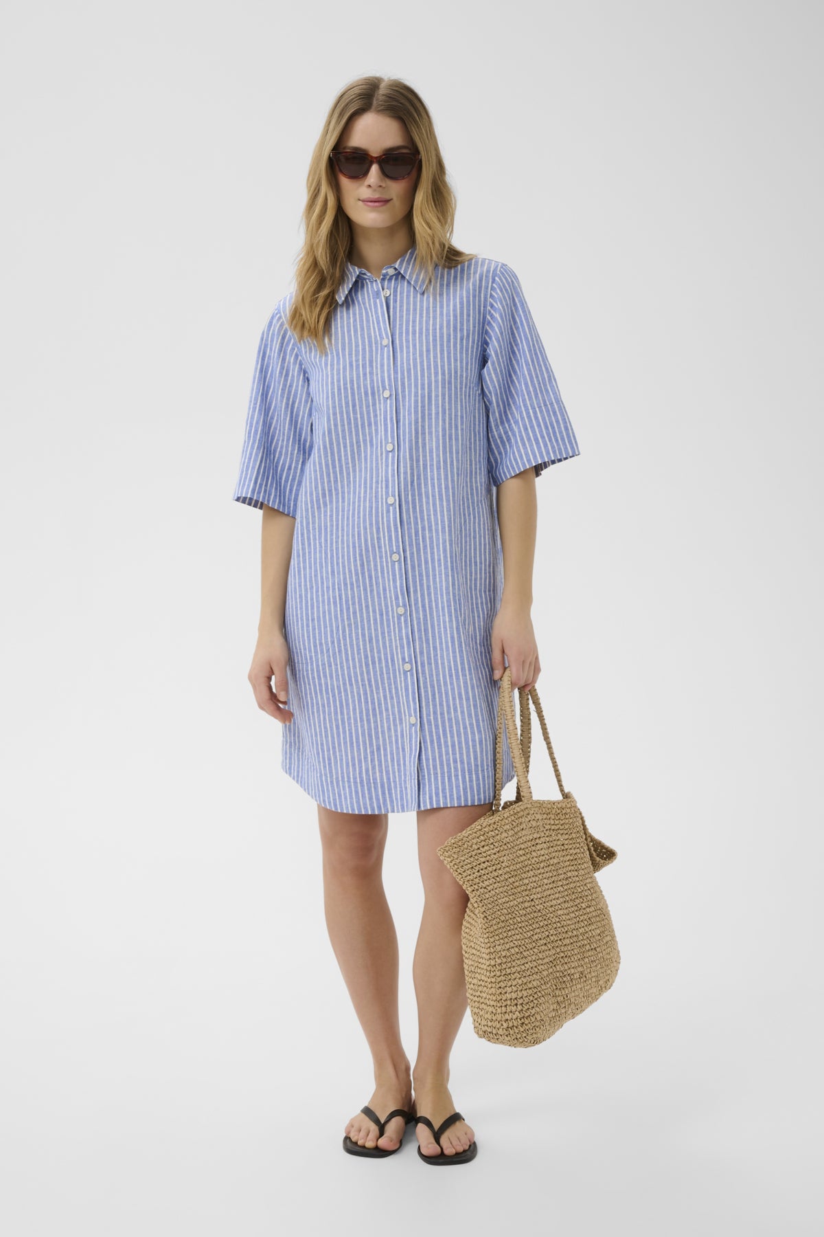 BerritPW Dress Blue Stripe - 304942 - 30310539
