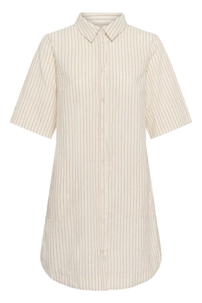 BerritPW Dress Neutral Stripe - 304943 - 30310539 Thumbnail
