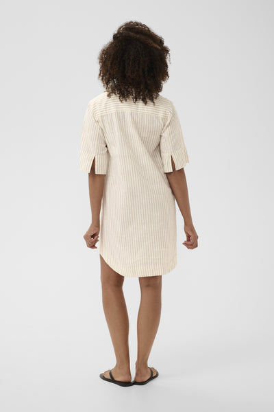 BerritPW Dress Neutral Stripe - 304943 - 30310539 Thumbnail