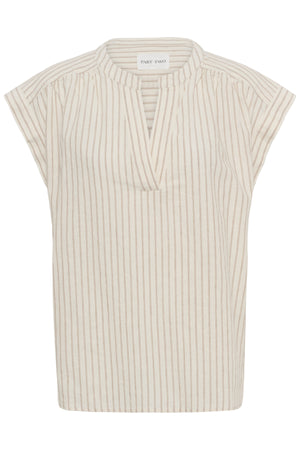 BettinaPW Blouse Neutral Stripe - 304943 - 30310540