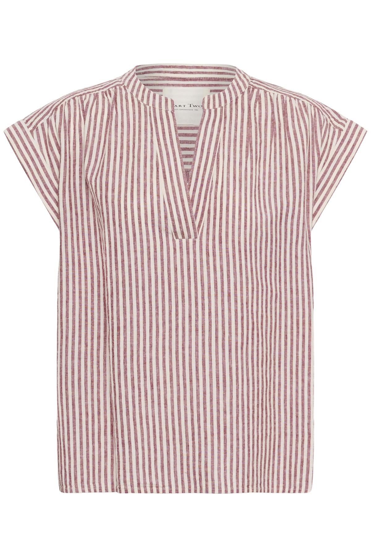 BettinaPW Blouse Burnt Russet Stripe - 304944 - 30310540