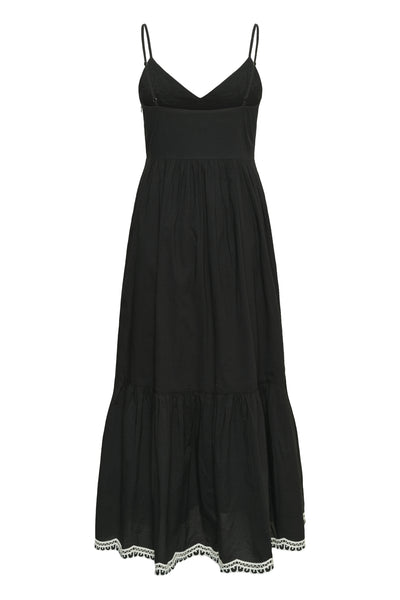 BiannaPW Dress Black W offwhite emb - 304950 - 30310541 Thumbnail