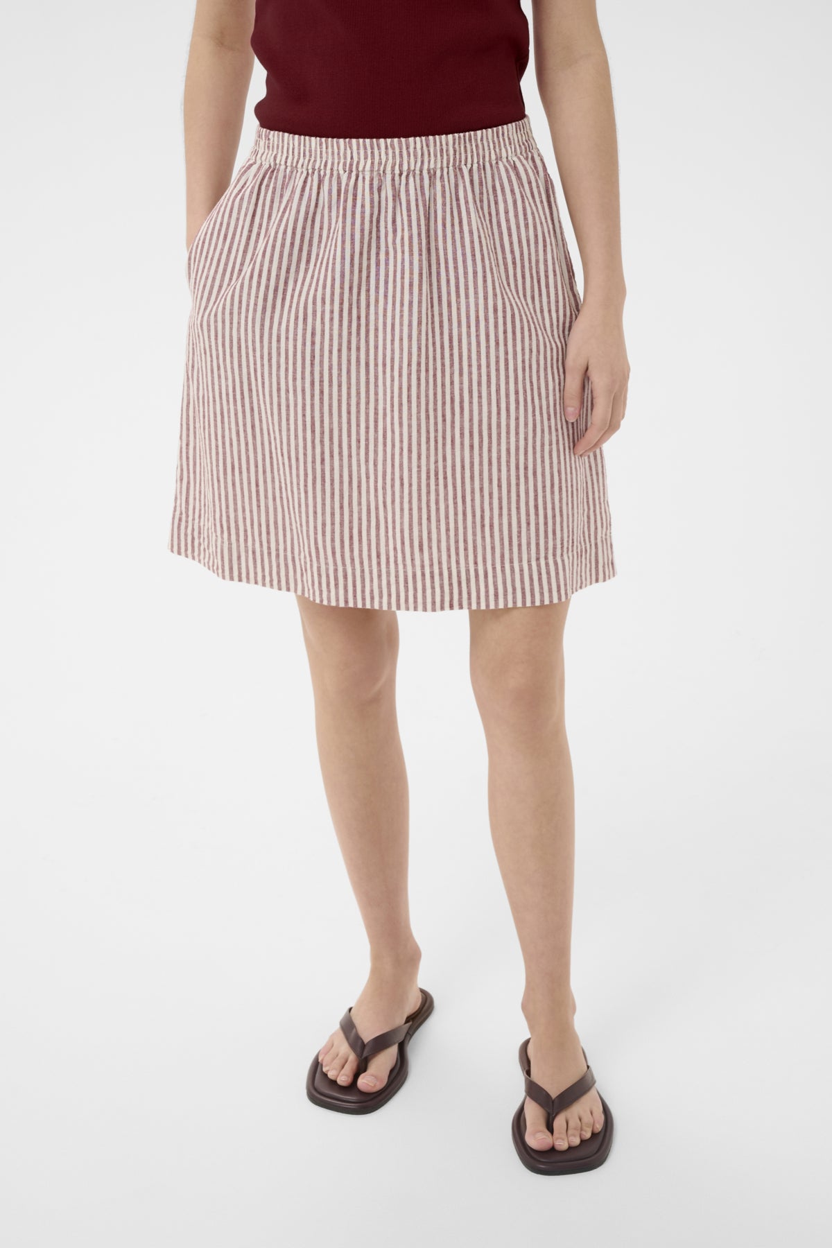 BirgittPW Skirt Burnt Russet Stripe - 304944 - 30310543