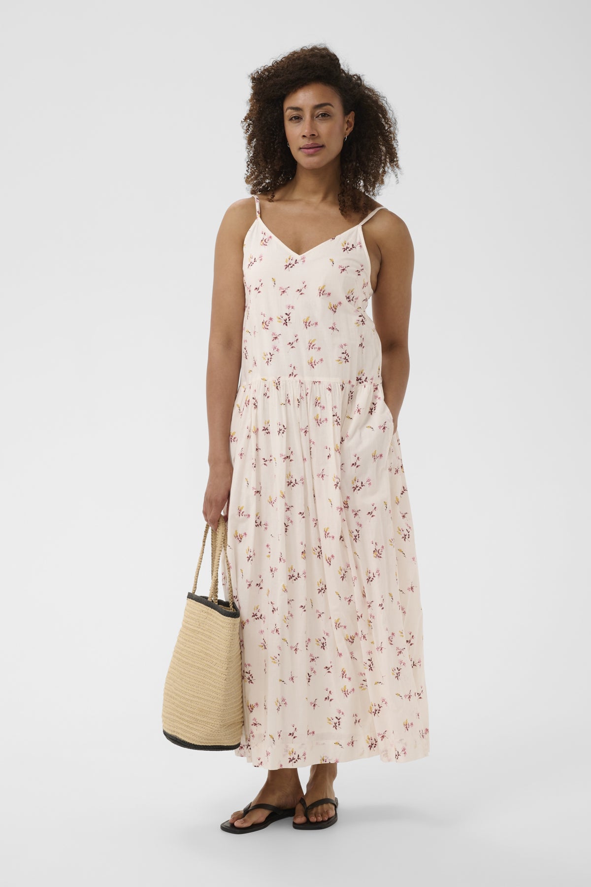 BrundaPW Dress Peach Blossom Bouquet Print - - 30310553