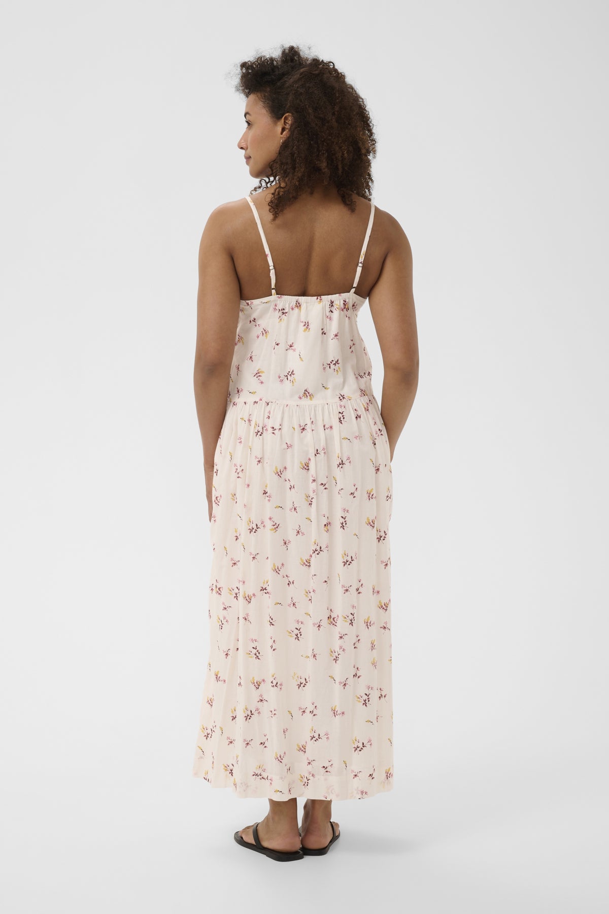 BrundaPW Dress Peach Blossom Bouquet Print - - 30310553