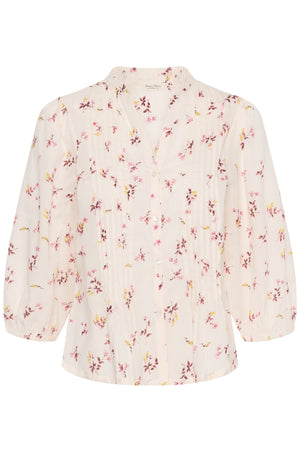 BrithPW Blouse Peach Blossom Bouquet Print - - 30310554