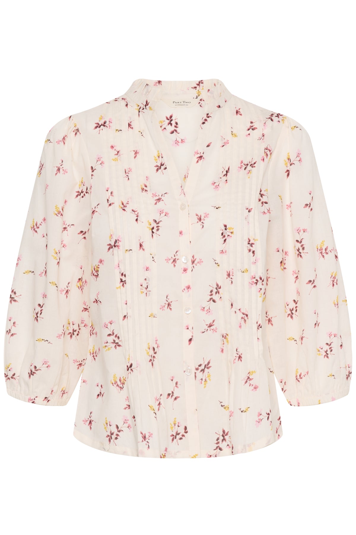 BrithPW Blouse Peach Blossom Bouquet Print - - 30310554