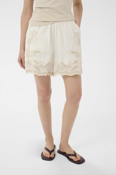 BitjaPW Shorts Whisper White W French Oak emb - 30310558 Thumbnail