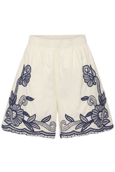 BitjaPW Shorts Whisper White W Blue emb - 304 - 30310558 Thumbnail
