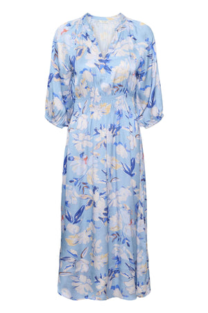 BoraPW Dress Blue Watercolor Flower Print - - 30310561