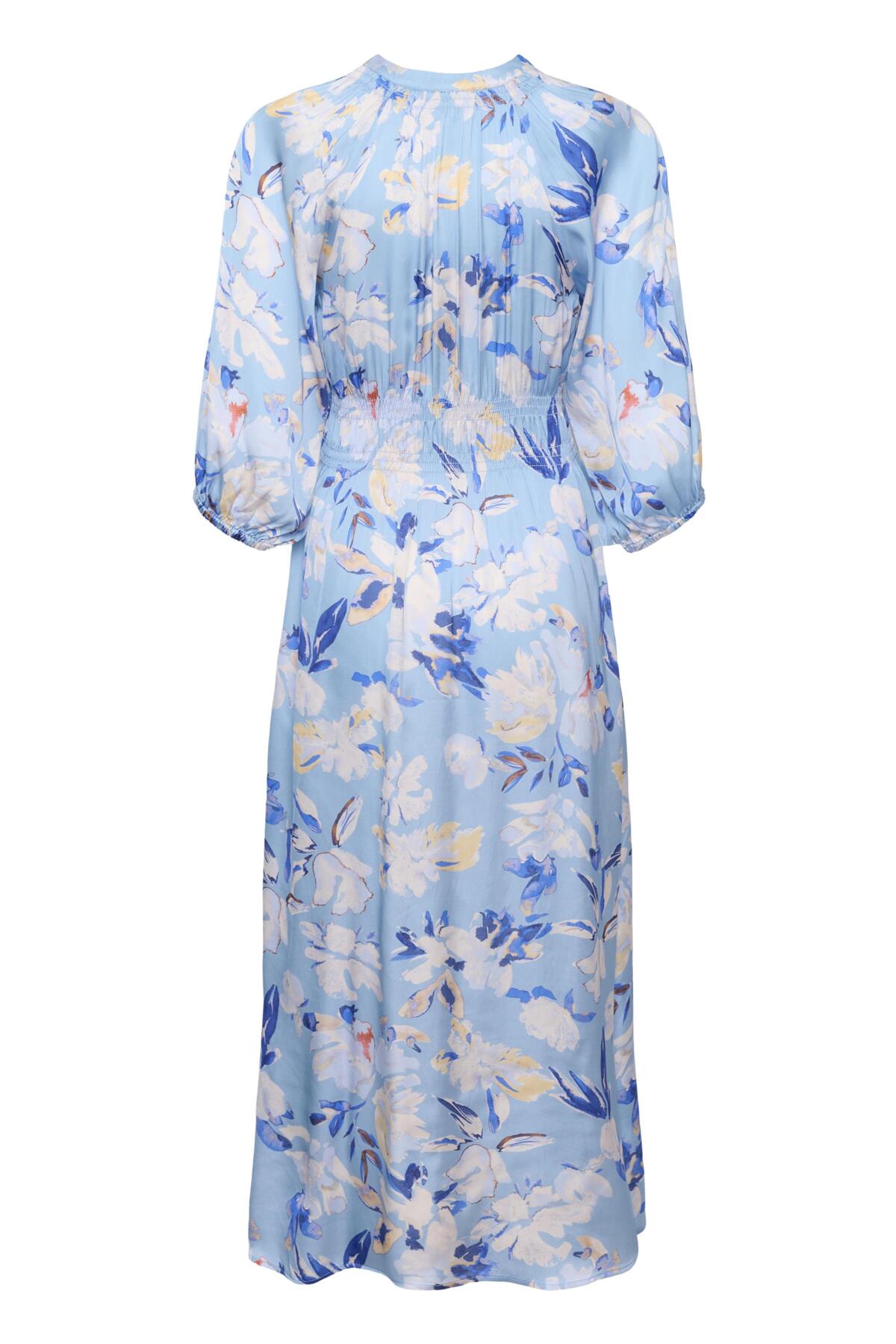 BoraPW Dress Blue Watercolor Flower Print - - 30310561