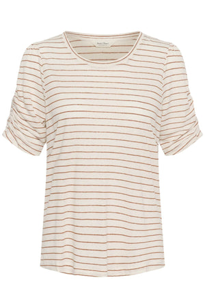 BrizettePW TShirt Brown Stripe - 305039 - 30310567