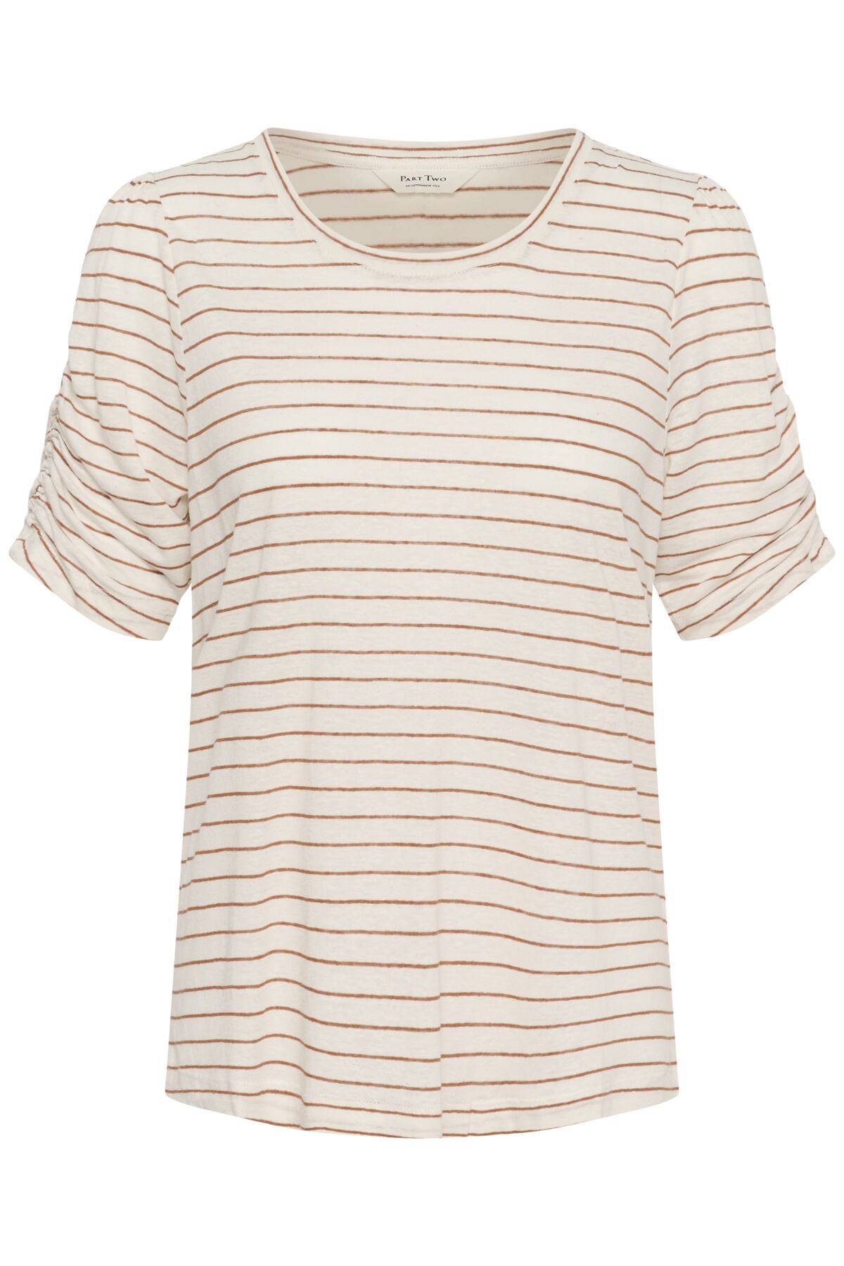 BrizettePW TShirt Brown Stripe - 305039 - 30310567