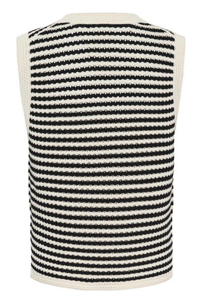 BrookiPW Waistcoat Black and White Crochet Look - - 30310579 Thumbnail