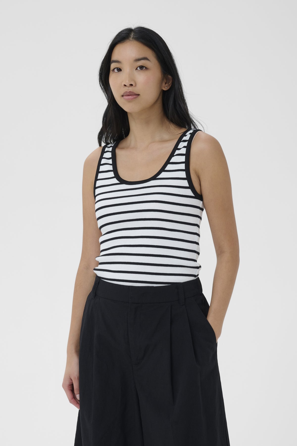 RoselynPW Top Black Stripe - 304932 - 30310590