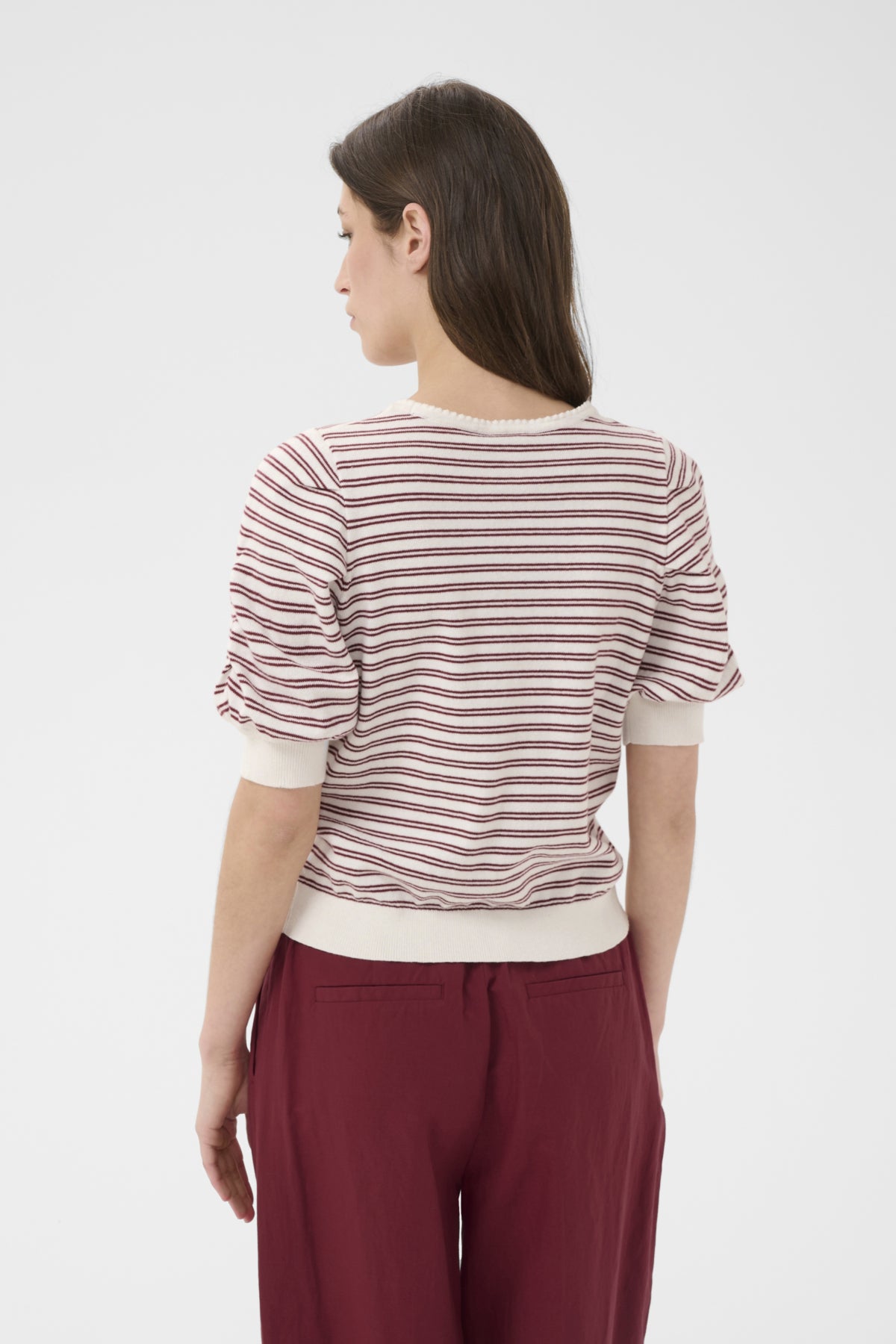 VaraianPW Pullover Burnt Russet Stripe - 305041 - 30310591