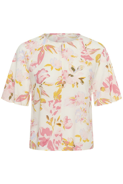 BertelinePW Blouse Peach Blossom Watercolor Print - 30310593 Thumbnail