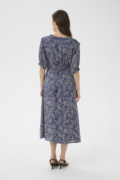 VeniaPW Dress Blue w Light Dot Paisley - 304 - 30310595 Thumbnail