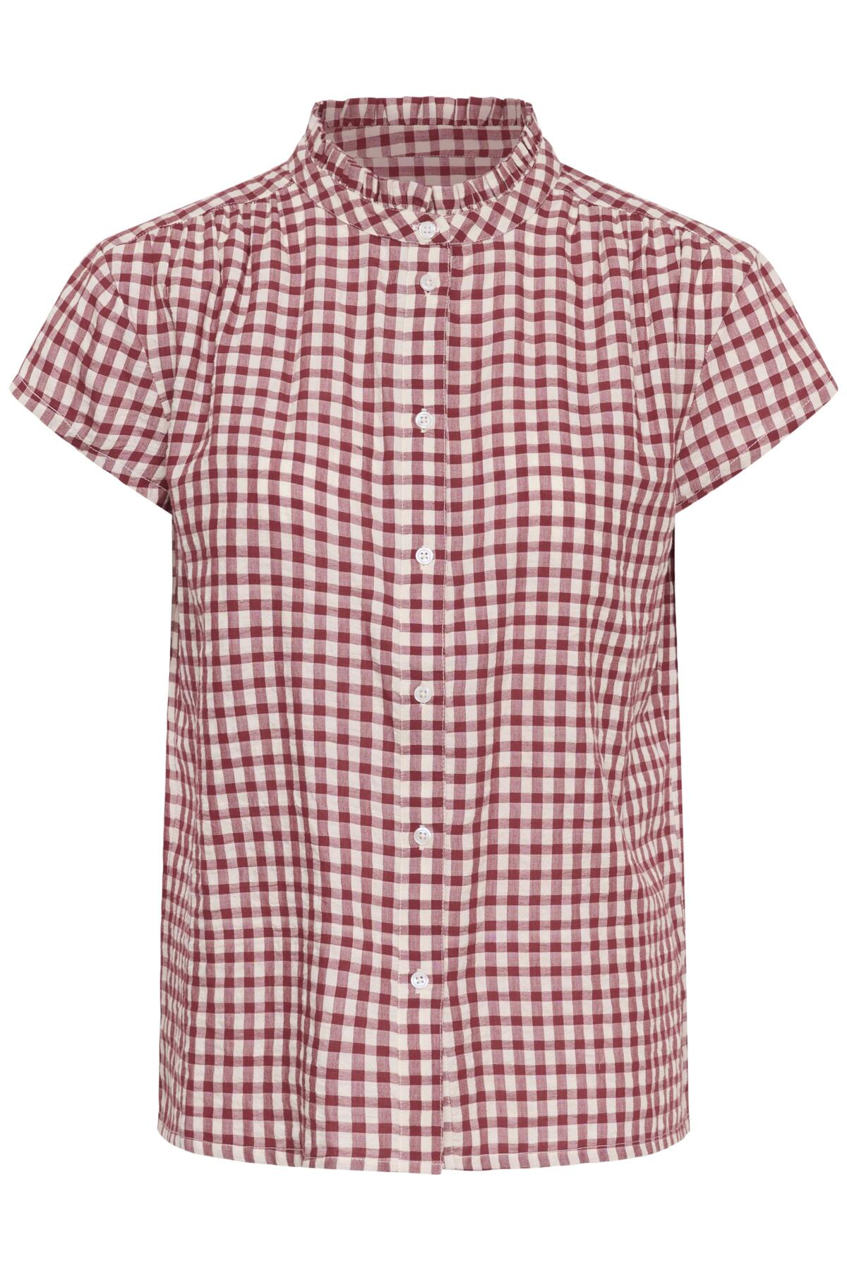 BjankaPW Blouse Burnt Russet Check - 304954 - 30310596