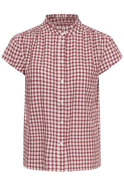 BjankaPW Blouse Burnt Russet Check - 304954 - 30310596 Thumbnail