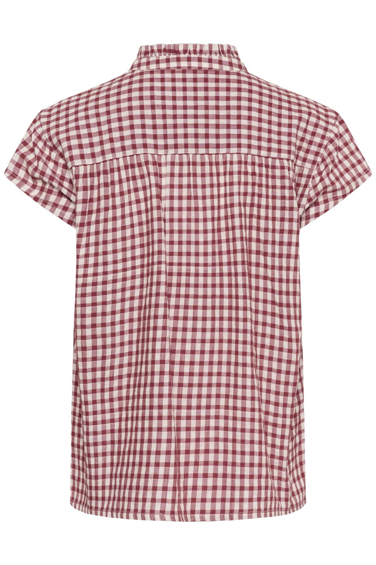 BjankaPW Blouse Burnt Russet Check - 304954 - 30310596