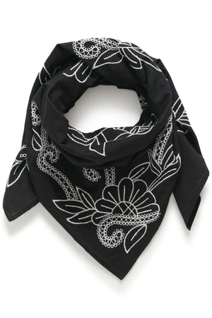 PhiasPW Scarf Black W Eggnog Emb - 304975 - 30310603