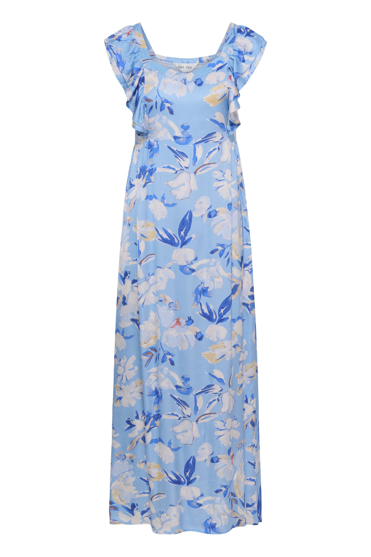 BenedictaPW Dress Blue Watercolor Flower Print - - 30310612