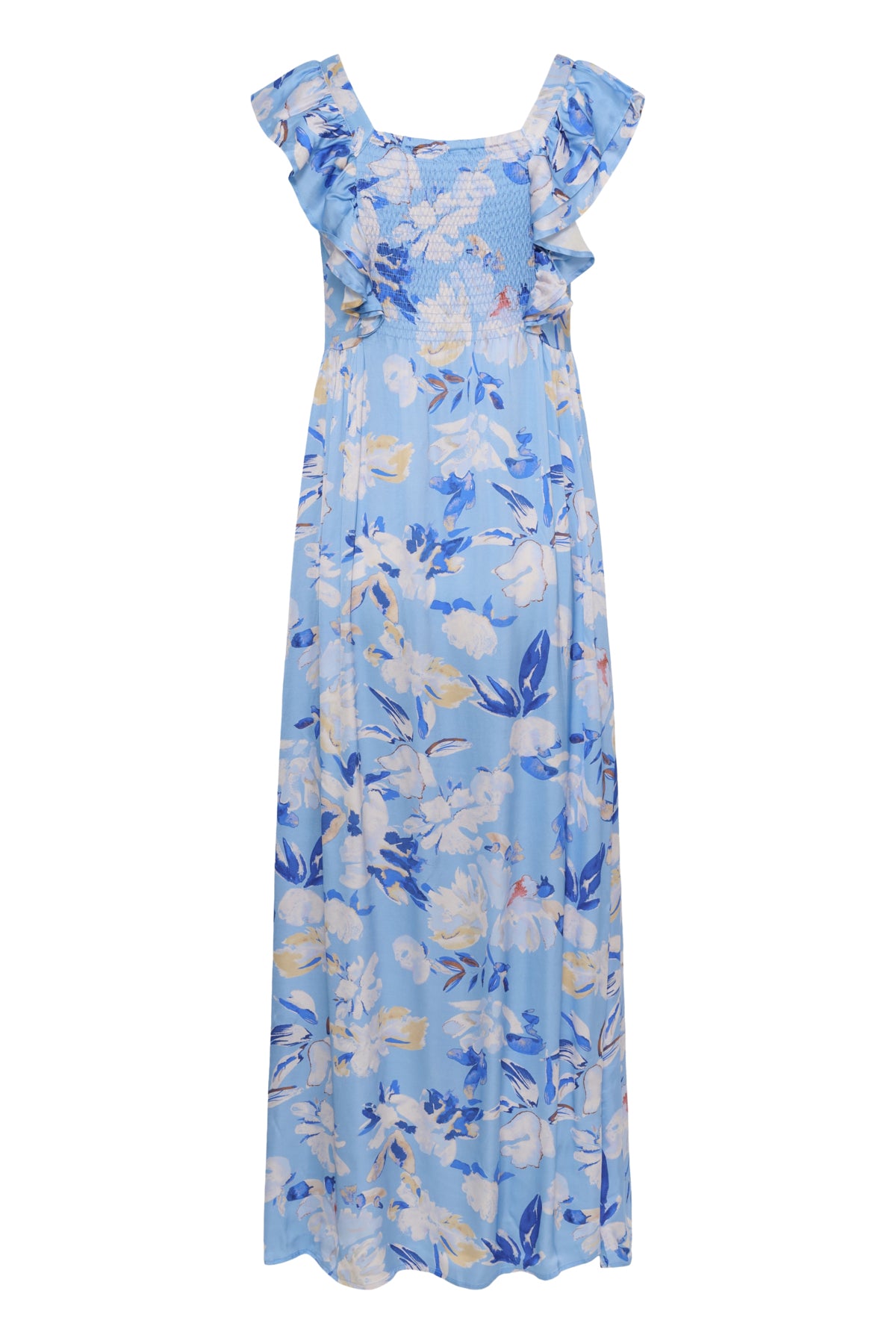 BenedictaPW Dress Blue Watercolor Flower Print - - 30310612