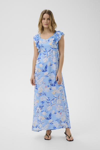 BenedictaPW Dress Blue Watercolor Flower Print - - 30310612 Thumbnail