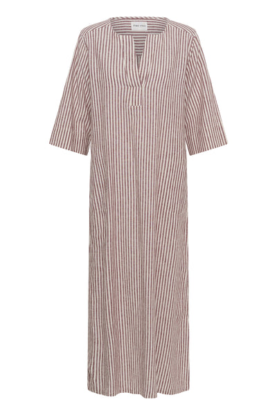 BerylPW Dress Burnt Russet Stripe - 304944 - 30310614 Thumbnail