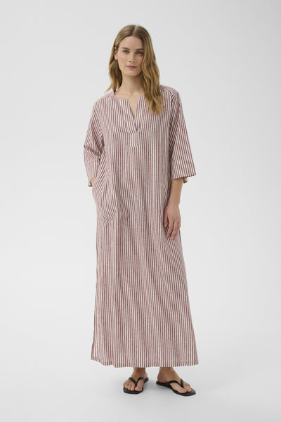BerylPW Dress Burnt Russet Stripe - 304944 - 30310614 Thumbnail