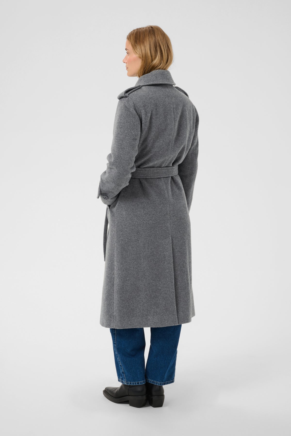 CarmellaPW Outerwear Medium Grey Melange - 305051 - 30310636