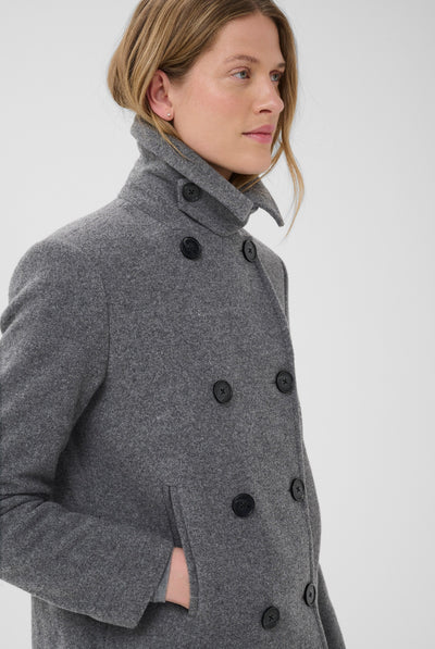 CebrinaPW Outerwear Medium Grey Melange - 305051 - 30310637 Thumbnail