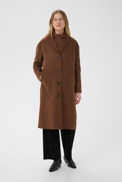 LorelaianaPW Outerwear Downtown Brown Melange - 19122 - 30310641 Thumbnail