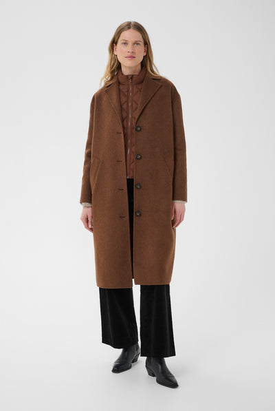 LorelaianaPW Outerwear Downtown Brown Melange - 19122 - 30310641 Thumbnail