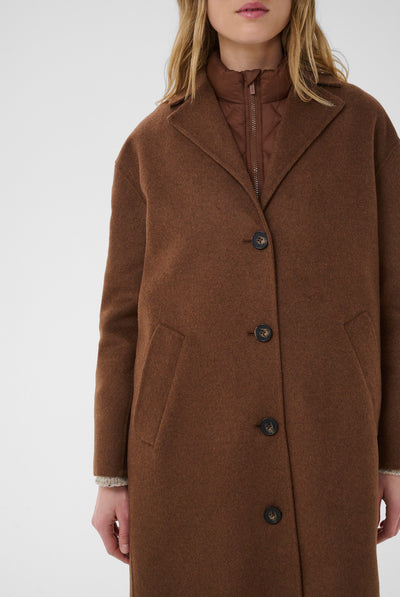 LorelaianaPW Outerwear Downtown Brown Melange - 19122 - 30310641 Thumbnail
