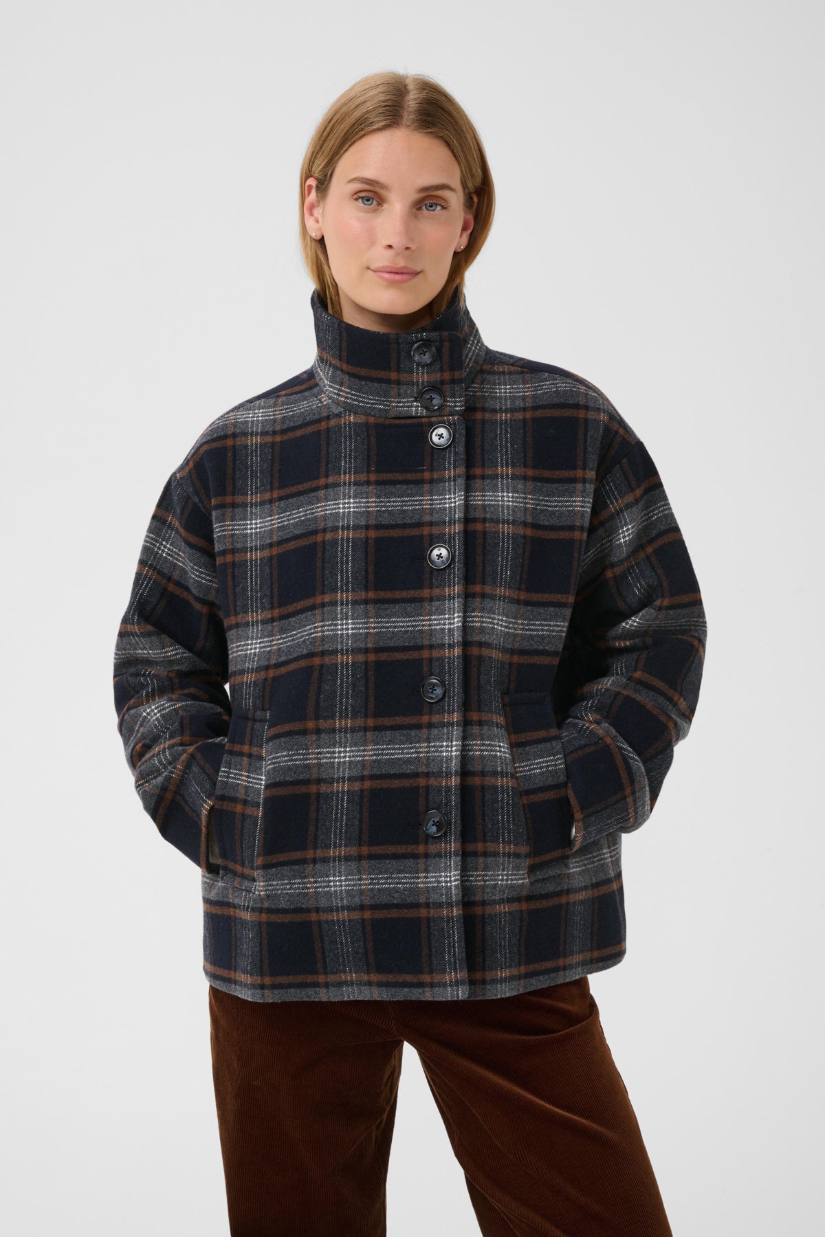 CellyPW Outerwear Dark Navy Check - 305066 - 30310643