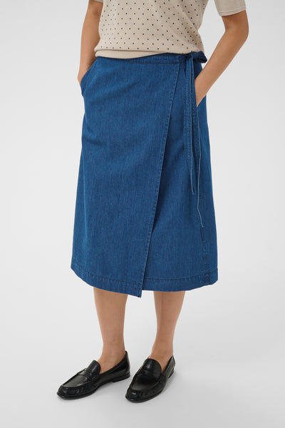 DaryaPW Skirt Medium Dark Blue Denim - 30015 - 30310673 Thumbnail