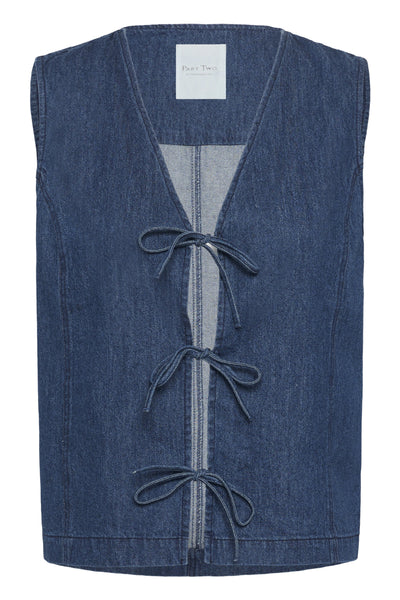 DelailaPW Top Medium Dark Blue Denim - 30015 - 30310674 Thumbnail