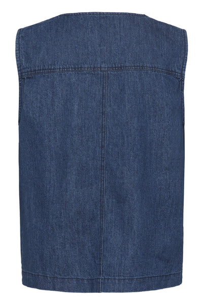 DelailaPW Top Medium Dark Blue Denim - 30015 - 30310674 Thumbnail