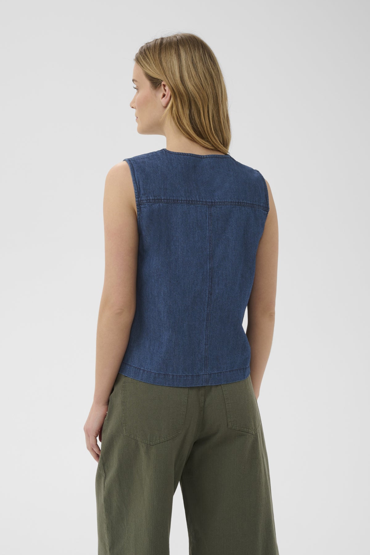 DelailaPW Top Medium Dark Blue Denim - 30015 - 30310674