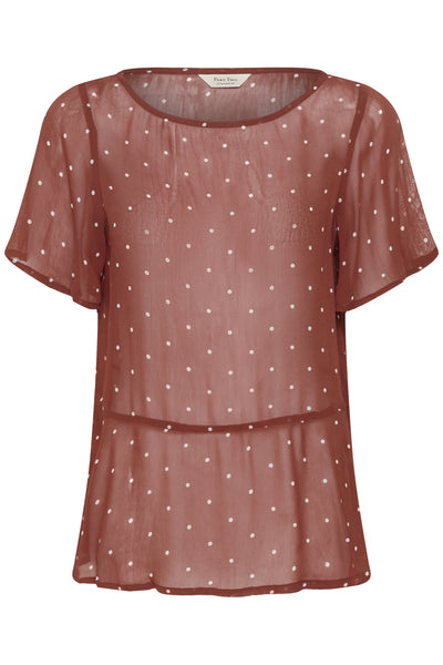 DusinePW Blouse Roasted Russet Dot Print - 305 - 30310685 Thumbnail