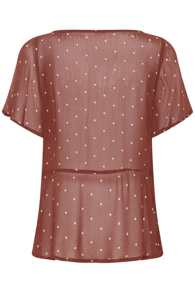 DusinePW Blouse Roasted Russet Dot Print - 305 - 30310685 Thumbnail