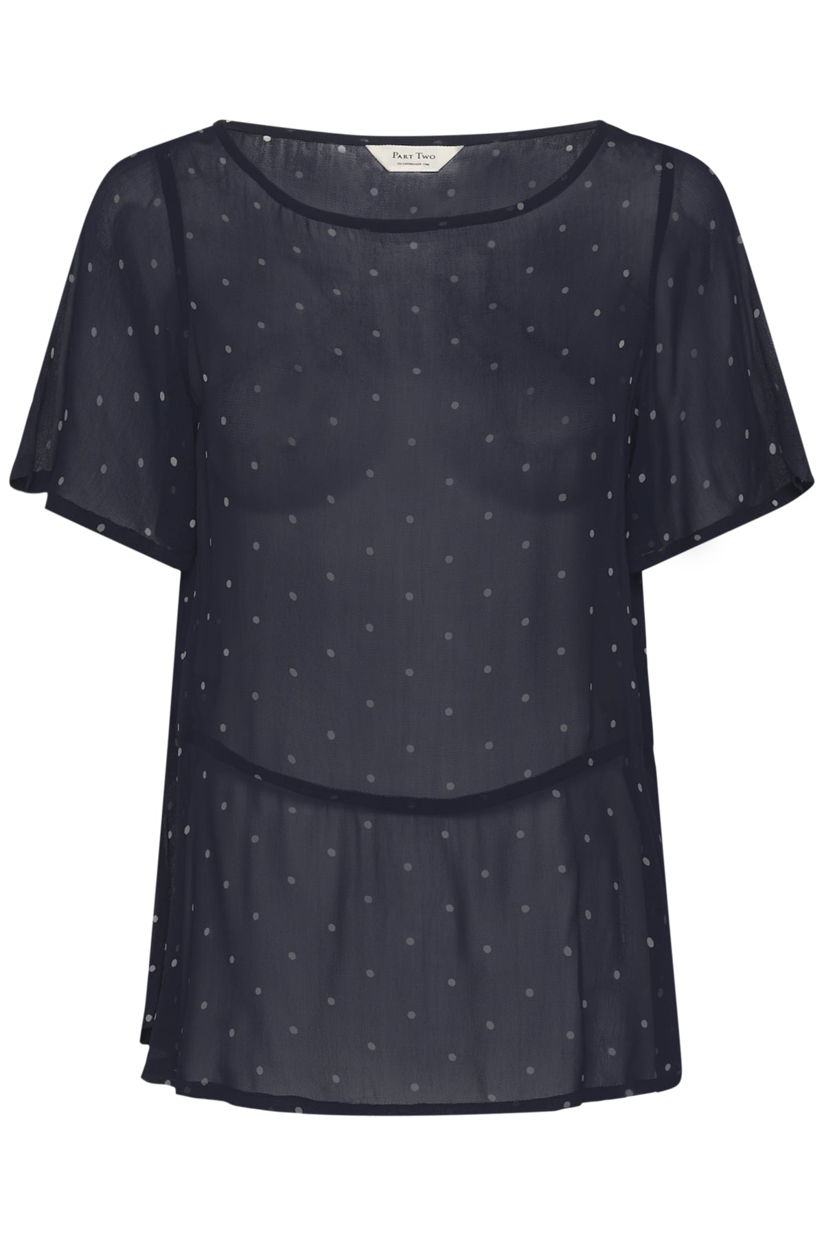 DusinePW Blouse Dark Navy Dot Print - 305168 - 30310685
