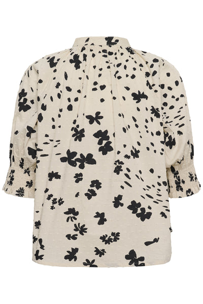 AlmerasPW Shirt Black Dot Flower Print - 30473 - 30310709 Thumbnail