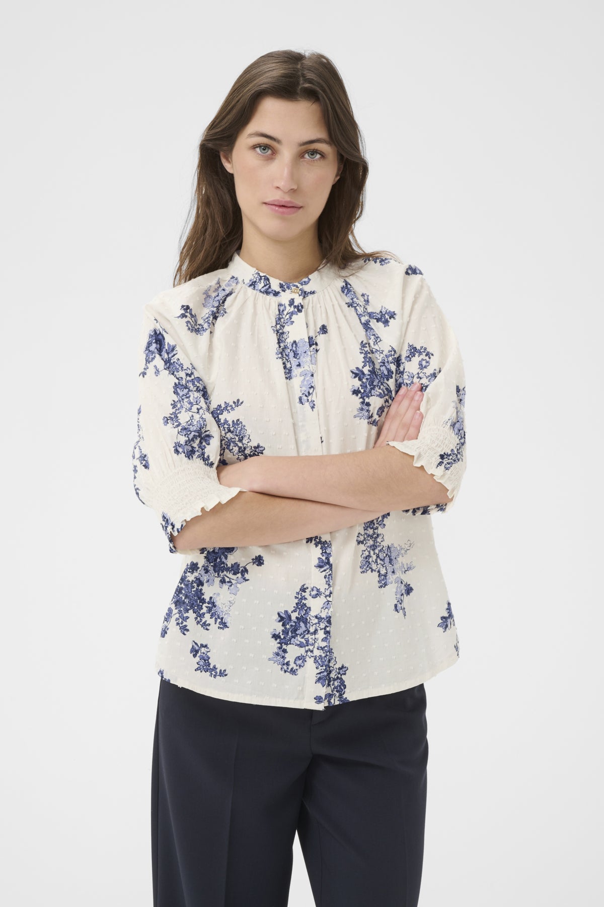 AlmerasPW Shirt Blue Shadow Flower Print - 304 - 30310709