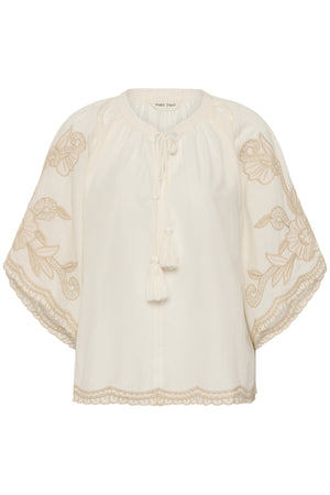 BianchaPW Blouse Whisper White W French Oak emb - 30310743