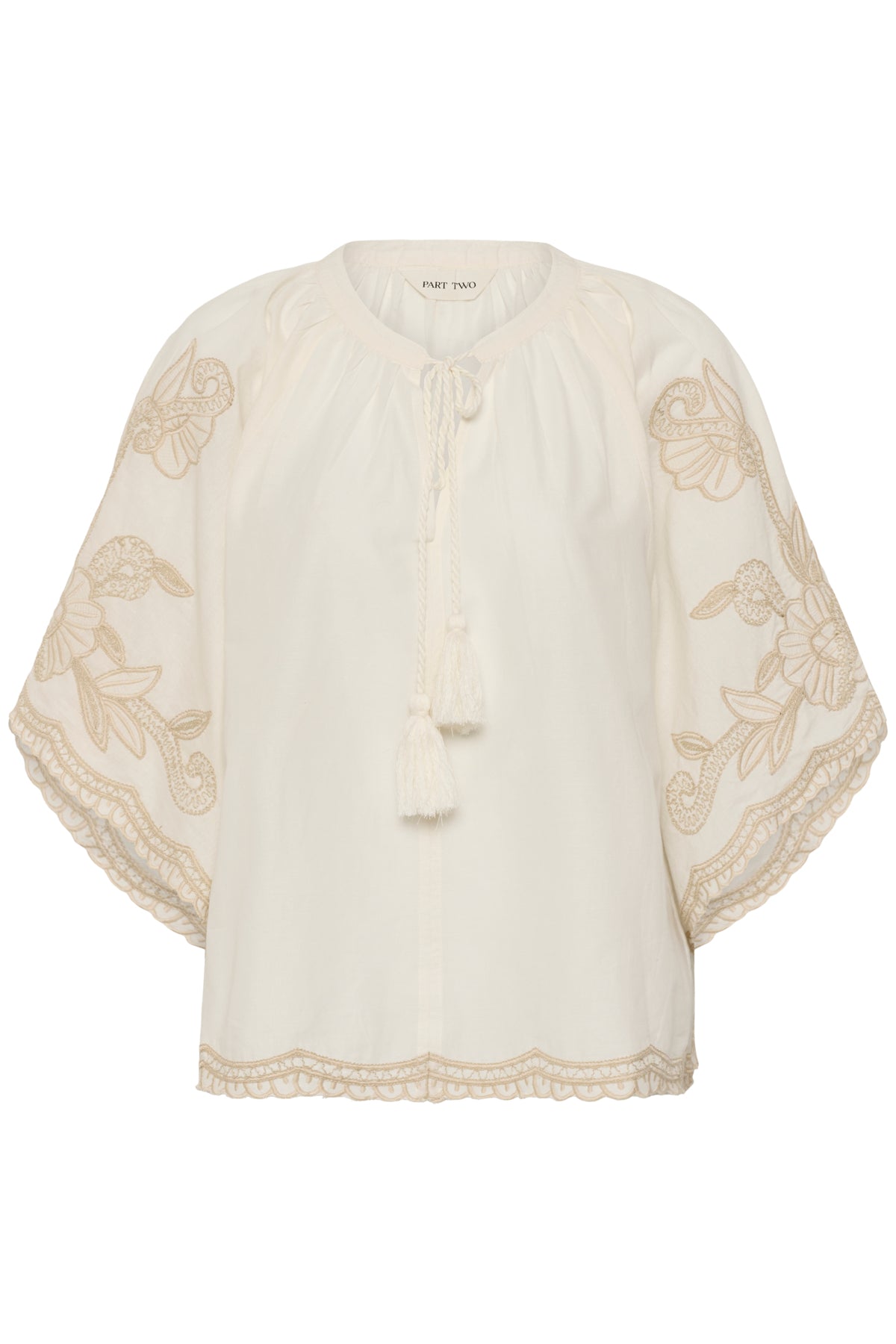 BianchaPW Blouse Whisper White W French Oak emb - 30310743