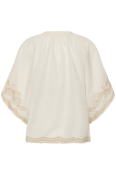 BianchaPW Blouse Whisper White W French Oak emb - 30310743 Thumbnail